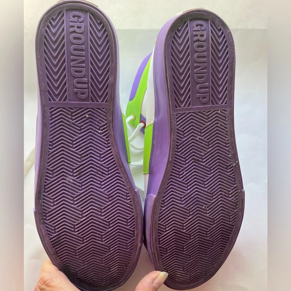 Men’s Disney Non Leather Toy Story 4 Purple and Green High Tops - Picture 9 of 10